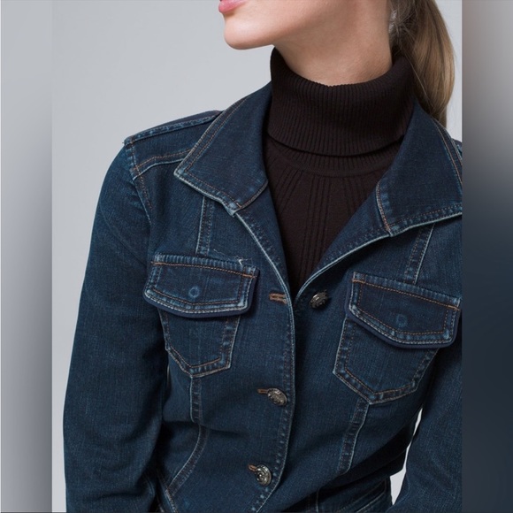 WHBM Denim Military Styled Jacket - Picture 2 of 9